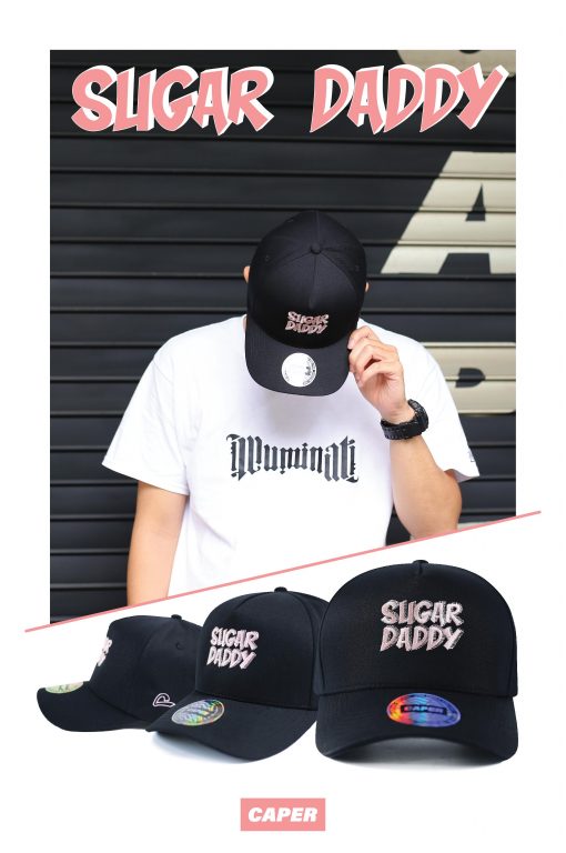 Nón A-Frame Cap Caper Sugar Daddy black/pink