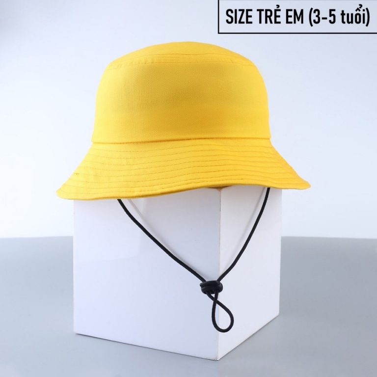 Mũ Bucket trơn nhiều màu có size