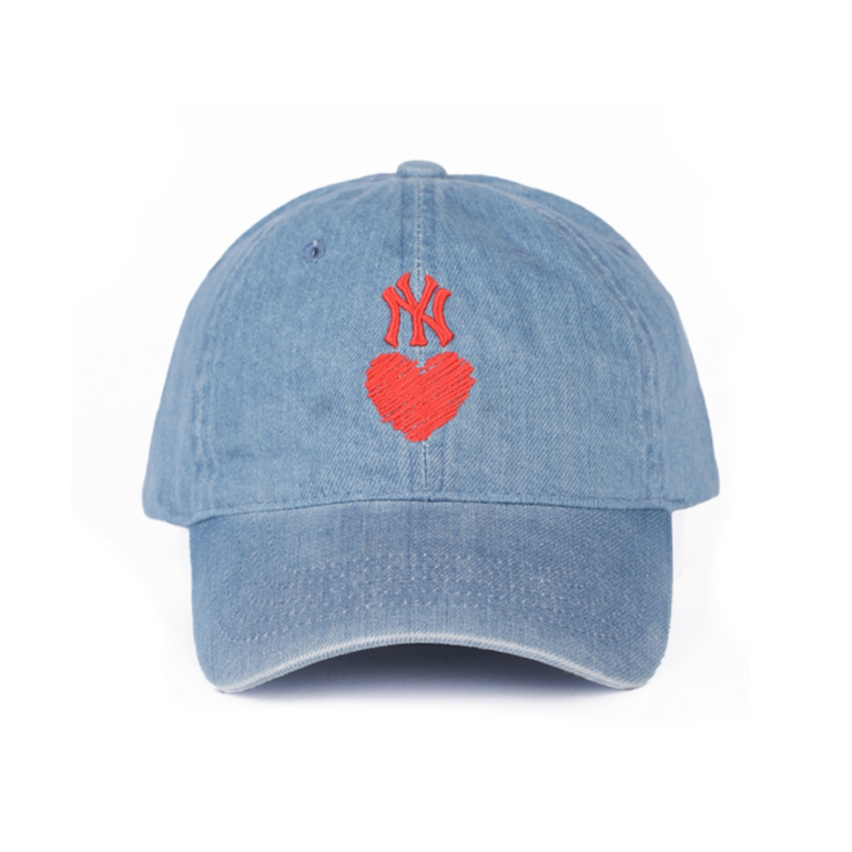 Mũ MLB Denim Heart Unstructured 3ACPH024N