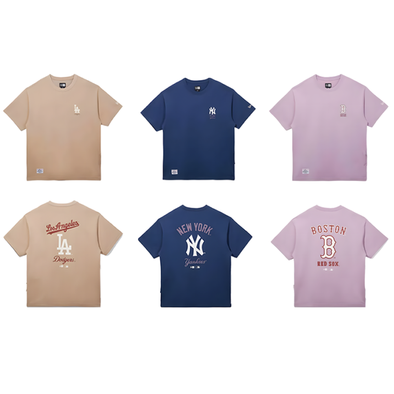 MLB X New Era Boston Red Sox T-Shirts Unisex Light Purple