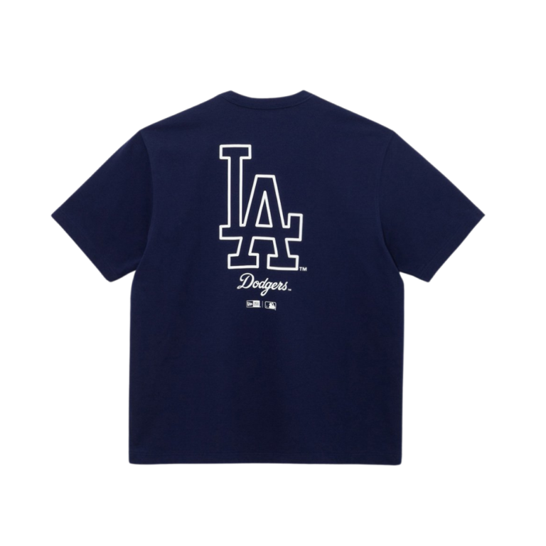 Áo Thun New Era La Dodger Xanh Navy Logo Trắng