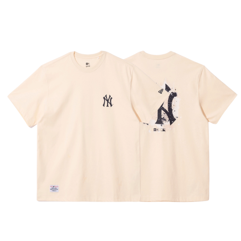 Áo Thun New Era – Ny Vẩy Sơn – Painted T-Shirt Pearled Ivory