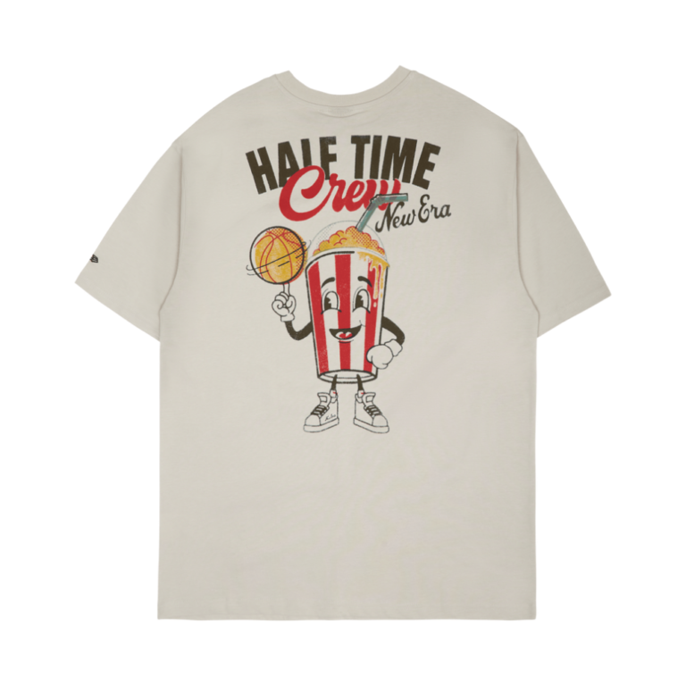 Áo Thun New Era Heritage Half Time Backprint Off White