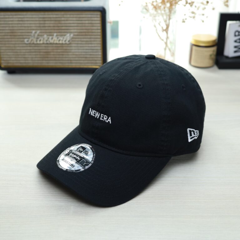 Mũ lưỡi trai New Era 9TWENTY đen thêu chữ New Era, nón bóng chày unisex phong cách thời trang